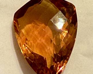 14 carat shield cut Madeira citrine
