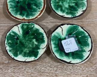 Majolica Leaf Butter Pats