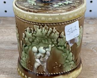 Majolica Tobacco Jar