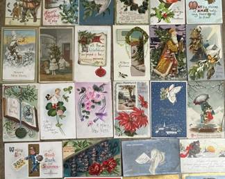 Beautiful Antique Christmas and New Years Post Cards