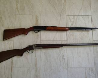 Remington speedmaster and field grade Stevens double barrel.