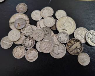 Us silver coins. (Cash only for coins).