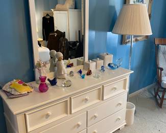 Vintage 1980's Youth America Furniture Low Boy with Mirror