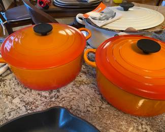Le Creuset Flame Orange Dutch Oven with Boxes