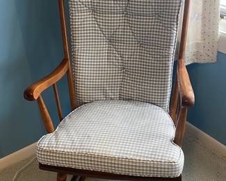 Vintage Rocking Chair, with Custom Fabric Seat/Back