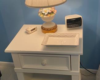 Young America White Night Tables with Drawers ( PAIR)