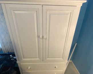 Young America White Armoir with Drawers