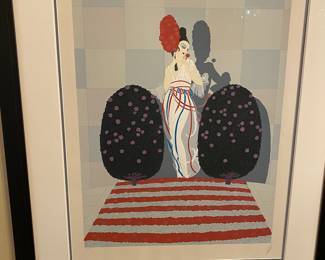 Vintage 1979 Erte Limited Edition "Lafayette" Serigraph, Pencil Signed, AP Artist Proof. Framed
