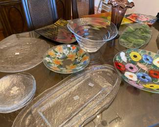 Crate Barrel Orion Pattern Glass