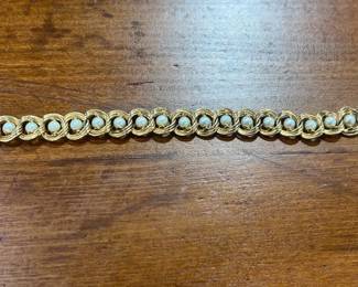 14k Gold & Pearl Bracelet