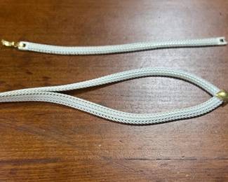 Monet White & Gold Necklace & Bracelet