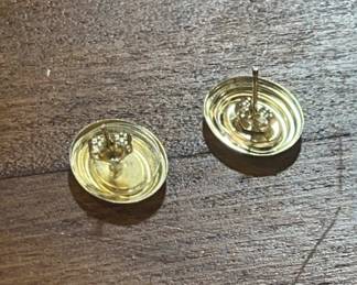 14k Yellow Gold Earrings - Missing the Stones