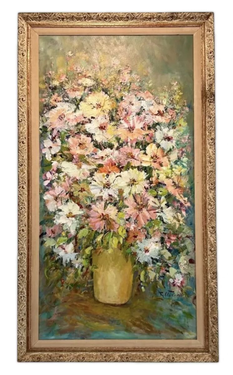 Gorgeous Floral Oil Painting, Signed by Martha Patterson (52 x 29.5)