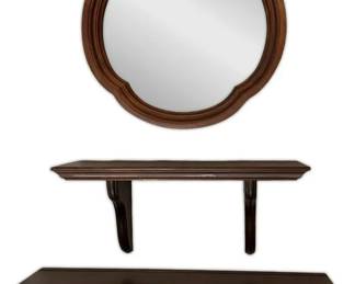 Small Wooden Mirror Shelves