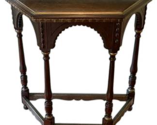 Gothic Style Wooden Console Table, by J.B. Van Sciver Co.