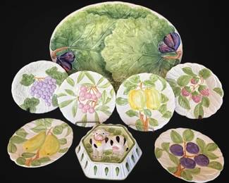 Vintage 1987 Fruit Du Jour by Shafford Majolica Plates More