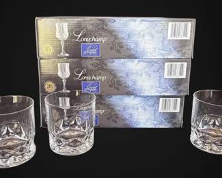 15pc Cristal DArques Longchamp Lead Crystal Glasses