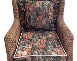 Wicker Armchair with Cushions