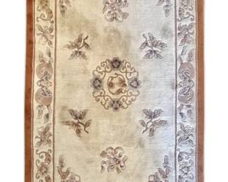 Floral Wool Rug 6 x 4 ft