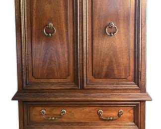 Vintage Wooden Armoire by White Fine Furniture Co.
