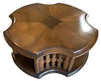 MidCentury Round Wooden Coffee Table