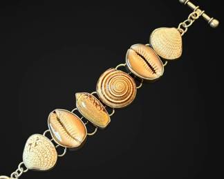 Charles Albert Sterling Silver Natural Shell Bracelet 47.7g