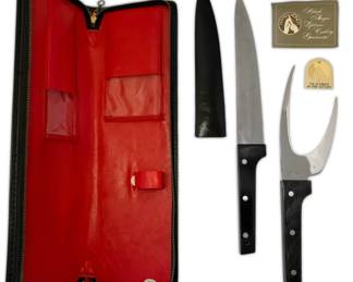 Vernco Black Angus Hand Honed Cutlery Carving Knife Set New