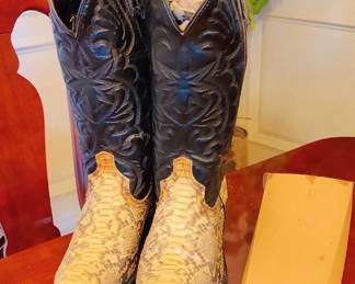 Snakeskin and Leather mens boots