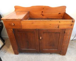 Antique Dry Sink Cabinet Wash Table