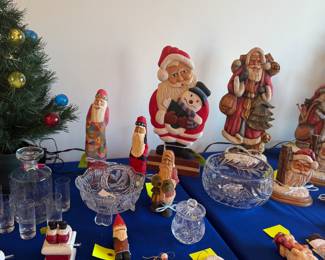 HAND CARVED SANTAS