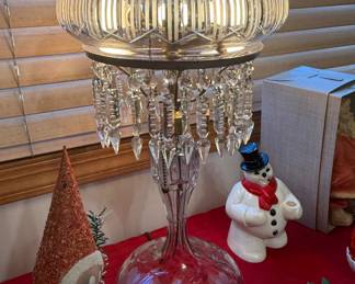 LOVELY ANTIQUE GLASS LAMP