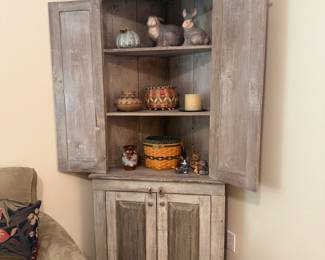 ANTIQUE CORNER CABINET