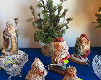 HAND CARVED SANTAS