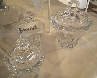 Baccarat mustard jars