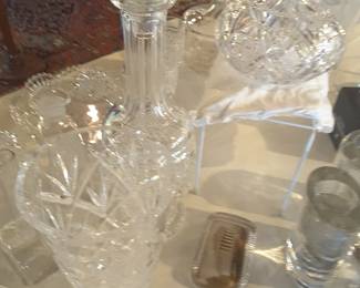 Waterford vase & decanter