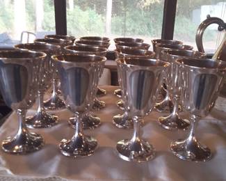 International sterling silver goblets