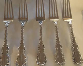 Baird - North sterling silver place forks. 
 pattern unknown