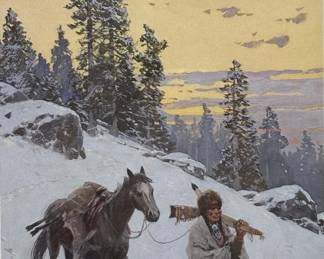 'The Return to Camp' Framed Colored Print