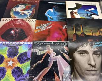(9) Vintage Classic Rock LPs, Vinyl Record Albums