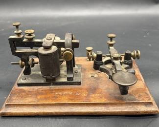 Antique Telegraph Sounder and Key