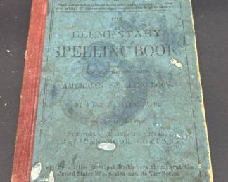 Antique Noah Webster Spelling Book, Schoolbook