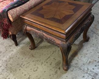 Pair inlaid end tables