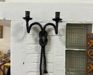 Iron wall sconce