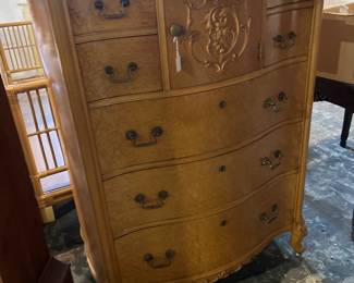 Late 1800s (marked) burl chest