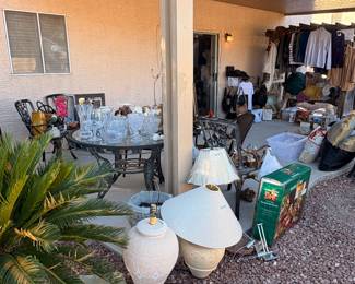 Various household items and new clothes