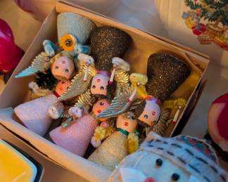 Never been used spun head angels.  Orig box/tissue