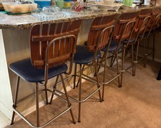 Mid Century Modern Swivel Bar Stools