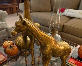 Solid Brass Giraffes 