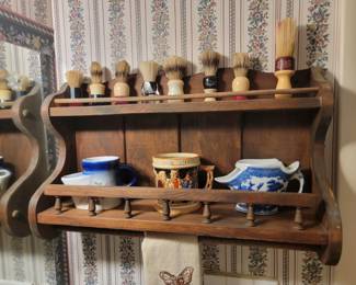 Antique Shaving Mugs & Bristle Shaving Brushes