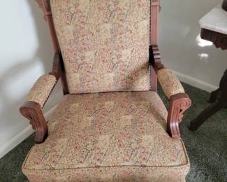 Eastlake Carved Walnut Platform Rocker